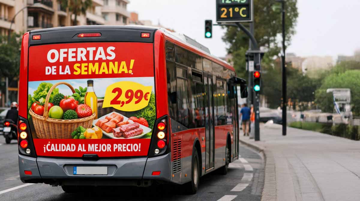 Publicidad en Autobuses para Supermercados