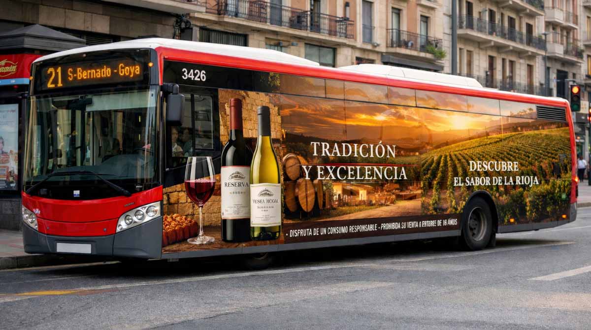 Publicidad en Autobuses para bodegas de vinos