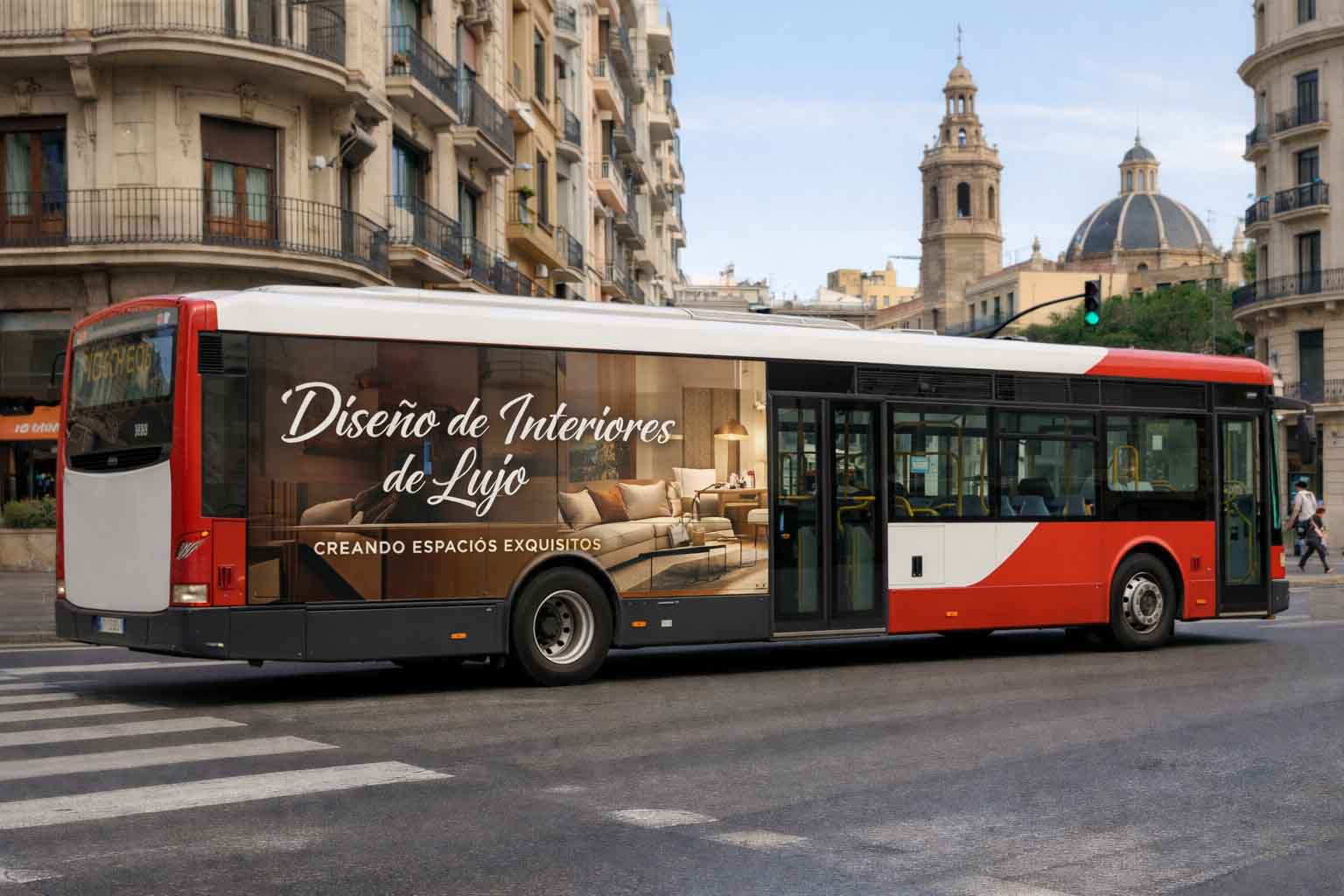 Publicidad en Autobuses para Diseños de Interiores