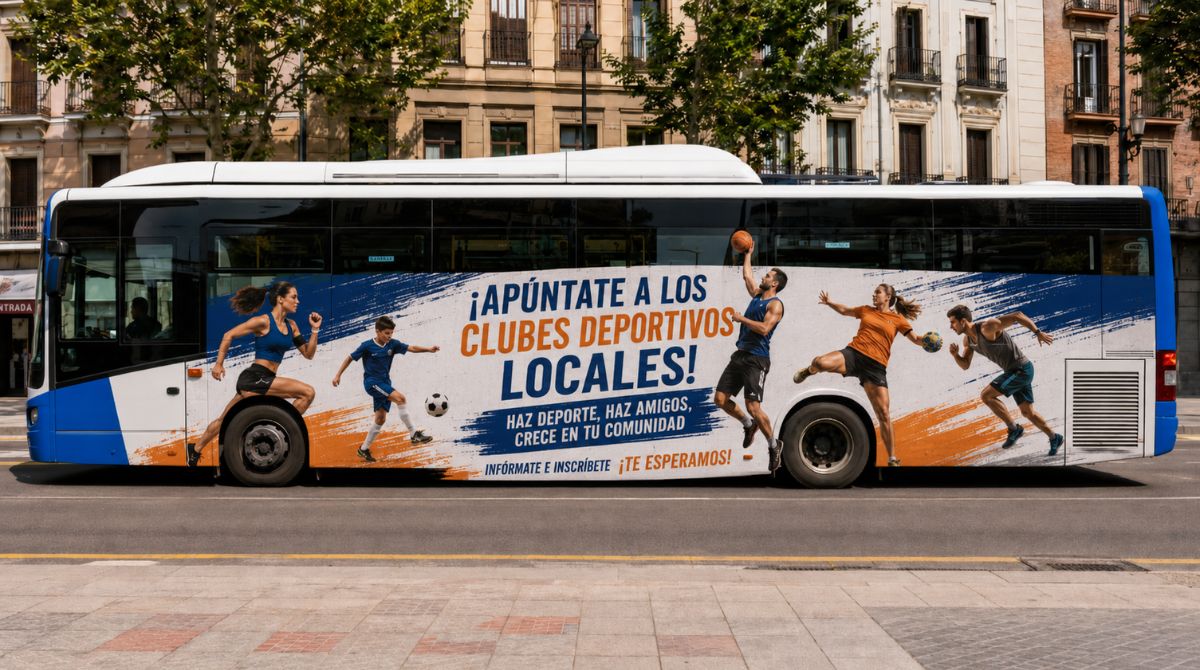 Publicidad en Autobuses para Clubs Deportivos
