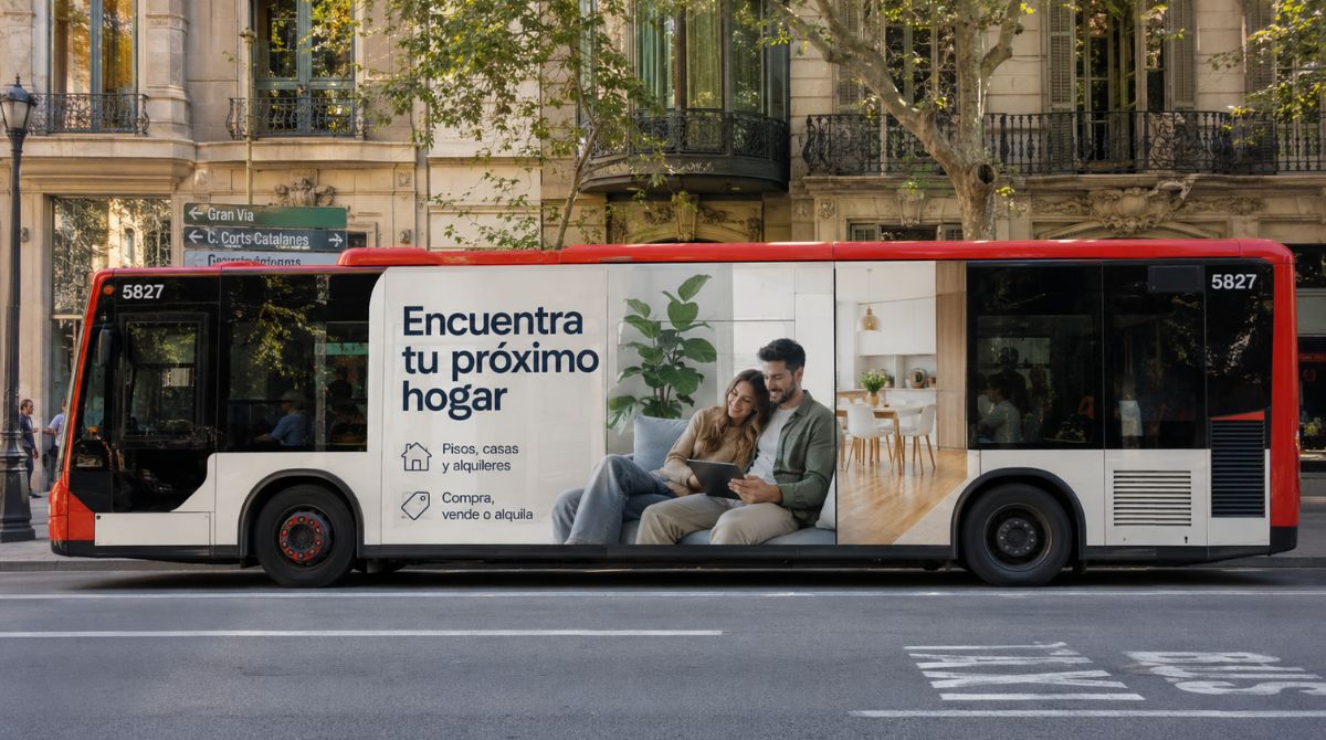 Publicidad en Autobuses para Portales Inmobiliarios