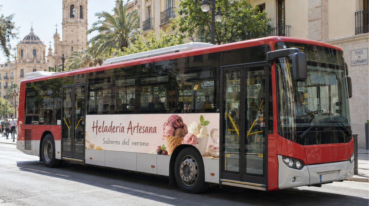 Publicidad en Autobuses para Heladerías